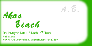 akos biach business card